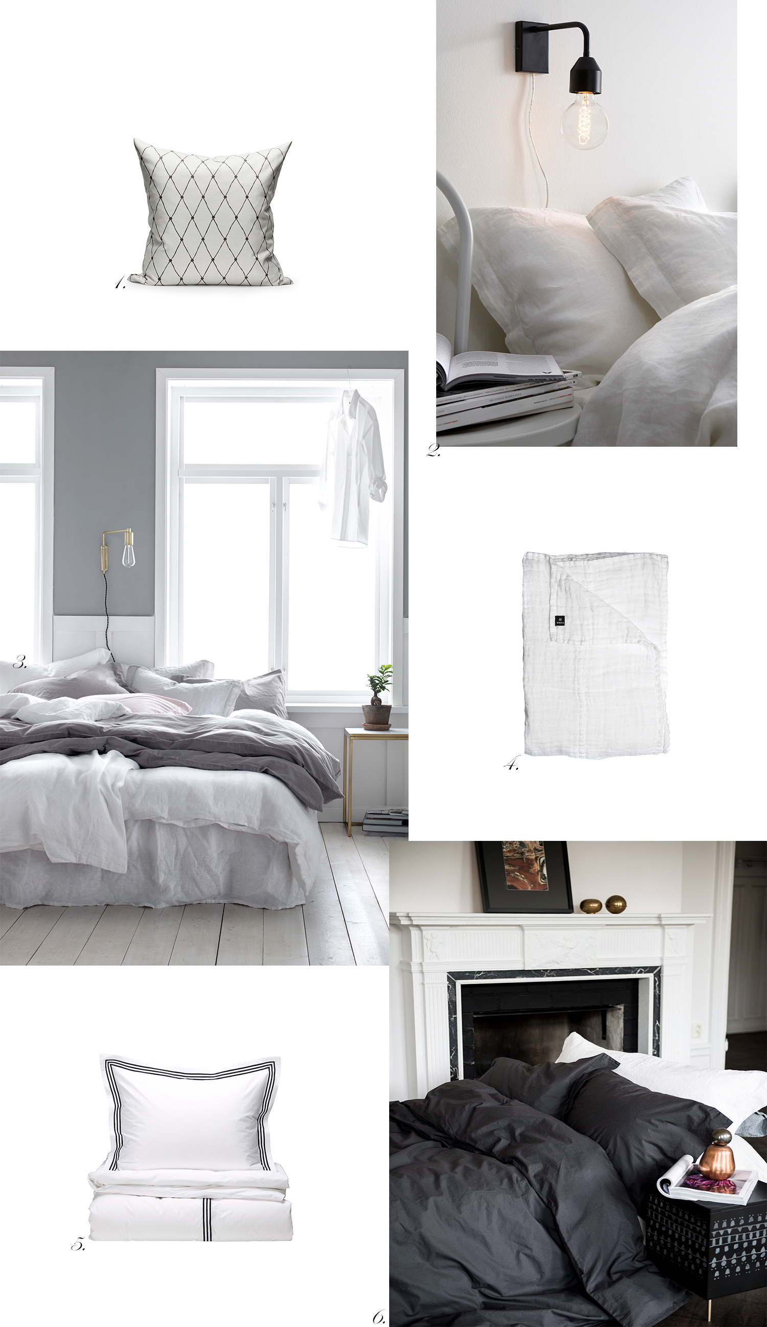 Char and the city - My favorite interior products from Ellos & a SALE code - read more on the blog: www.idealista.fi/charandthecity/2016/08/11/suuri-sisustuspostaus/ #bedroom #interior #ellos #white #grey #linen #hotelbedding #hemmahoschar #charandthecity