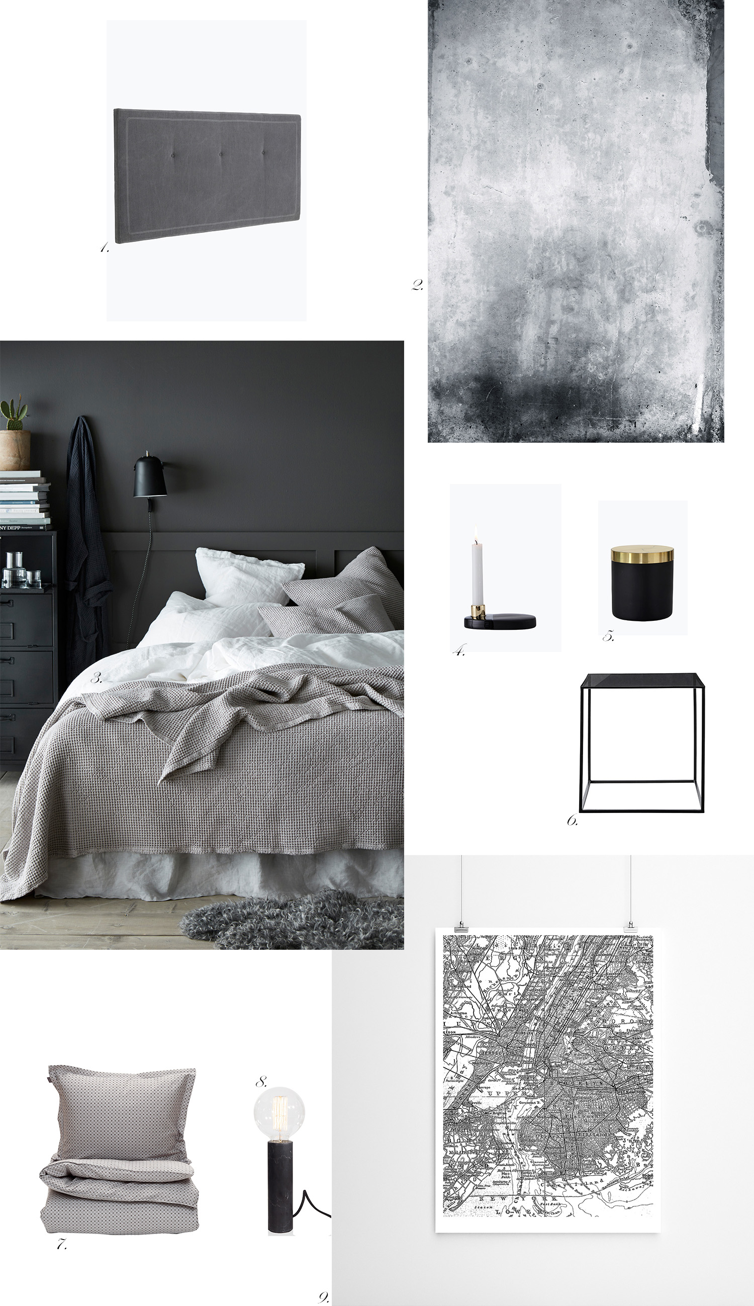 Char and the city - Bachelor pad - ideas for interior design and decoration - inspiration from webshops - grey, black and white - read more on the blog: //www.idealista.fi/charandthecity/2016/09/28/bachelor-pad #bachelorpad #interior #design 