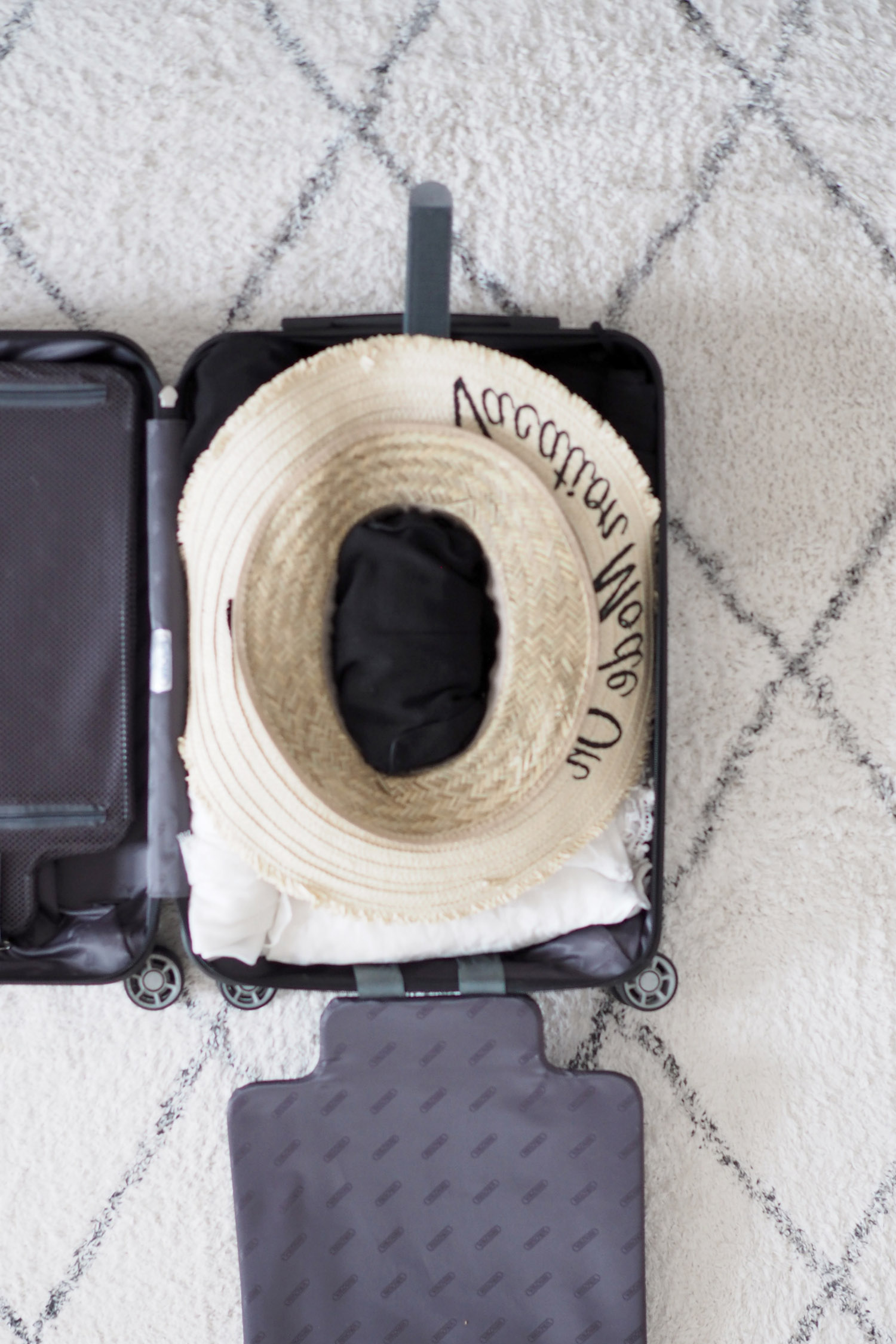 Char and the city, How to pack a sunhat into a suitcase?, Miten pakata aurinkohattu matkalaukkuun?